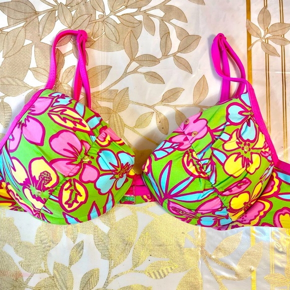 womens swimsuits Gel Top/ Bra  Swimwear Underwire Size 38 B/C Multicolour Poland - Picture 1 of 5
